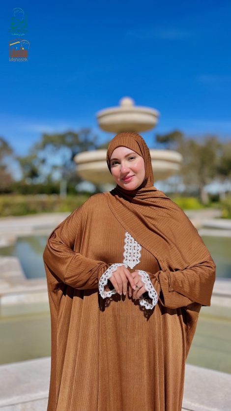 Ensemble Abaya & Foulard Côte à Côte Jana – Élégance Raffinée pour Femme Voilée